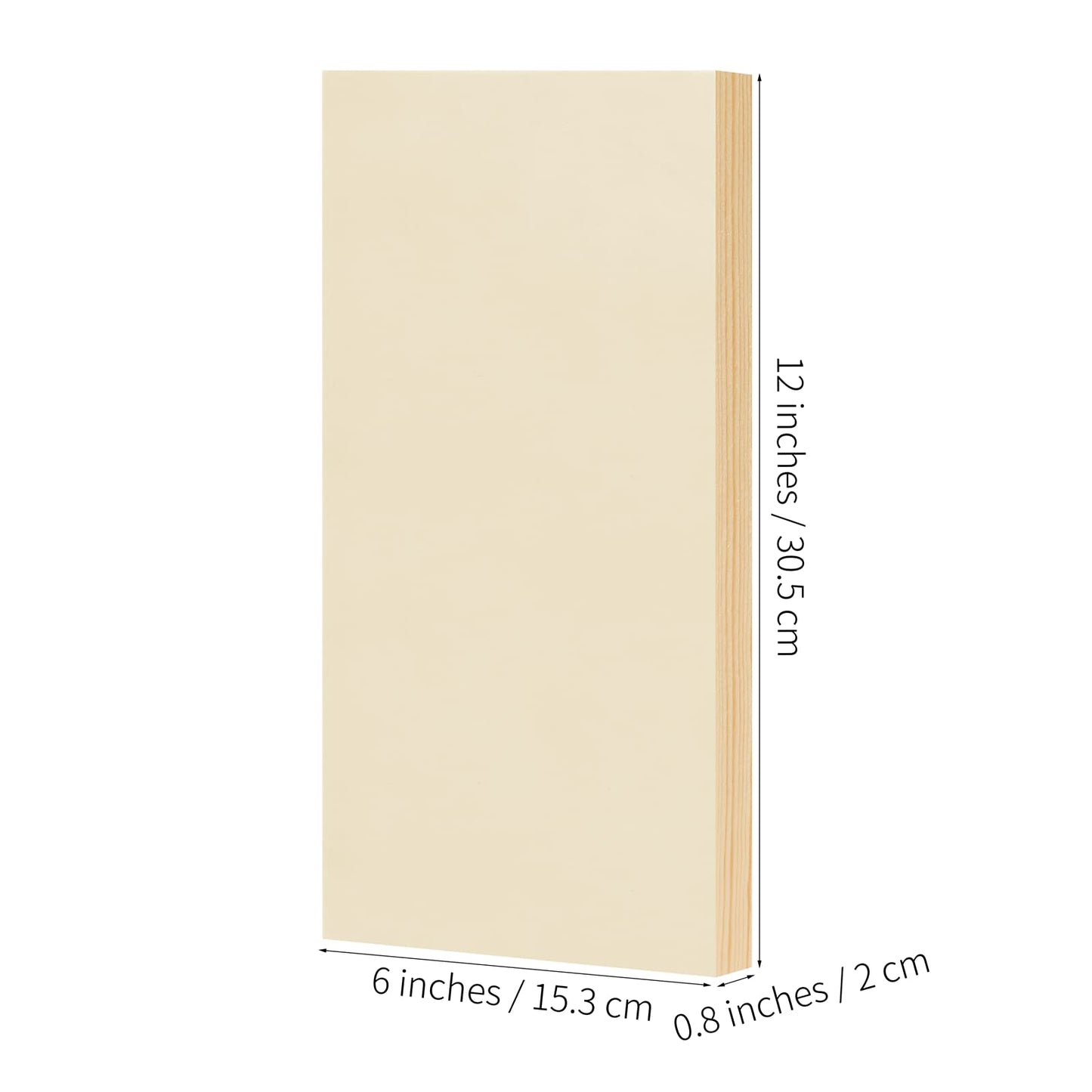 ADXCO 8 Pack Wood Panels 6 x 12 inch Wooden Canvas Board Unfinished Wooden Panel Boards for Painting, Arts, Pouring Use with Oils, Acrylics