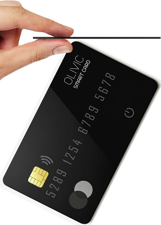 OLIVIC Ultra-Slim 0.07in [6-10Yrs] [iOS] [Credit Card Look] Wallet Finder, IP67 [Rechargeable] Wireless Charging Compatible, Locator, Global Tracker for Luggage, Tags, Passports.