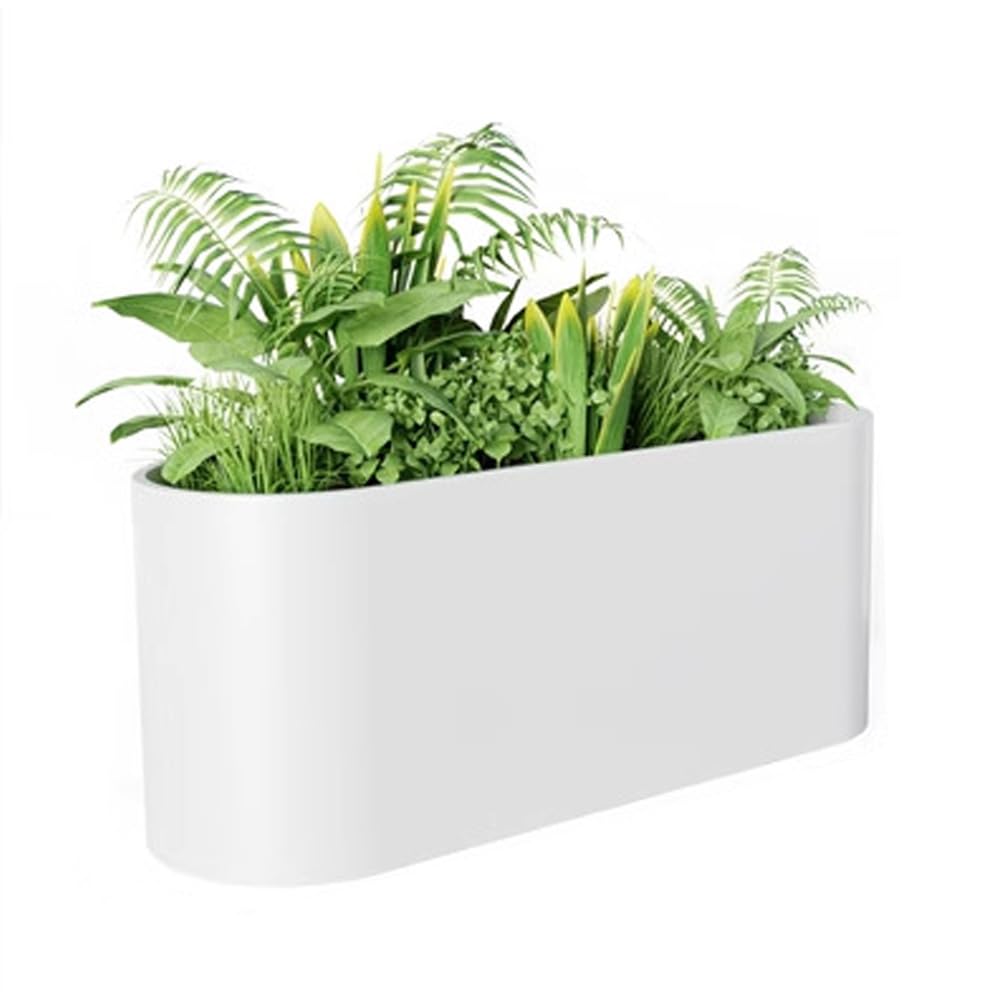 Sions Freestanding Planter Garden Beds, Outdoor Galvanized Planter Raised Garden Boxes, Raised Vegetable Gardens and Balcony Plant Tray Planting Beds,White 80cm*30cm*70cm