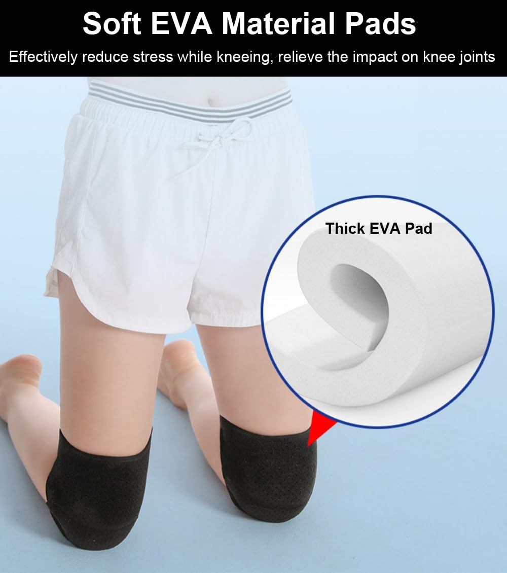 Knee Pads for Women & Men, Soft Dance Knee Pads with Adjustable Bands, Volleyball Knee Pads for Women Men Wrestling Knee Pads Wrestling Gear, Knee Protector Crash Pad Snowboarding Gear Soft Knee Pads for Work (Black, Medium)