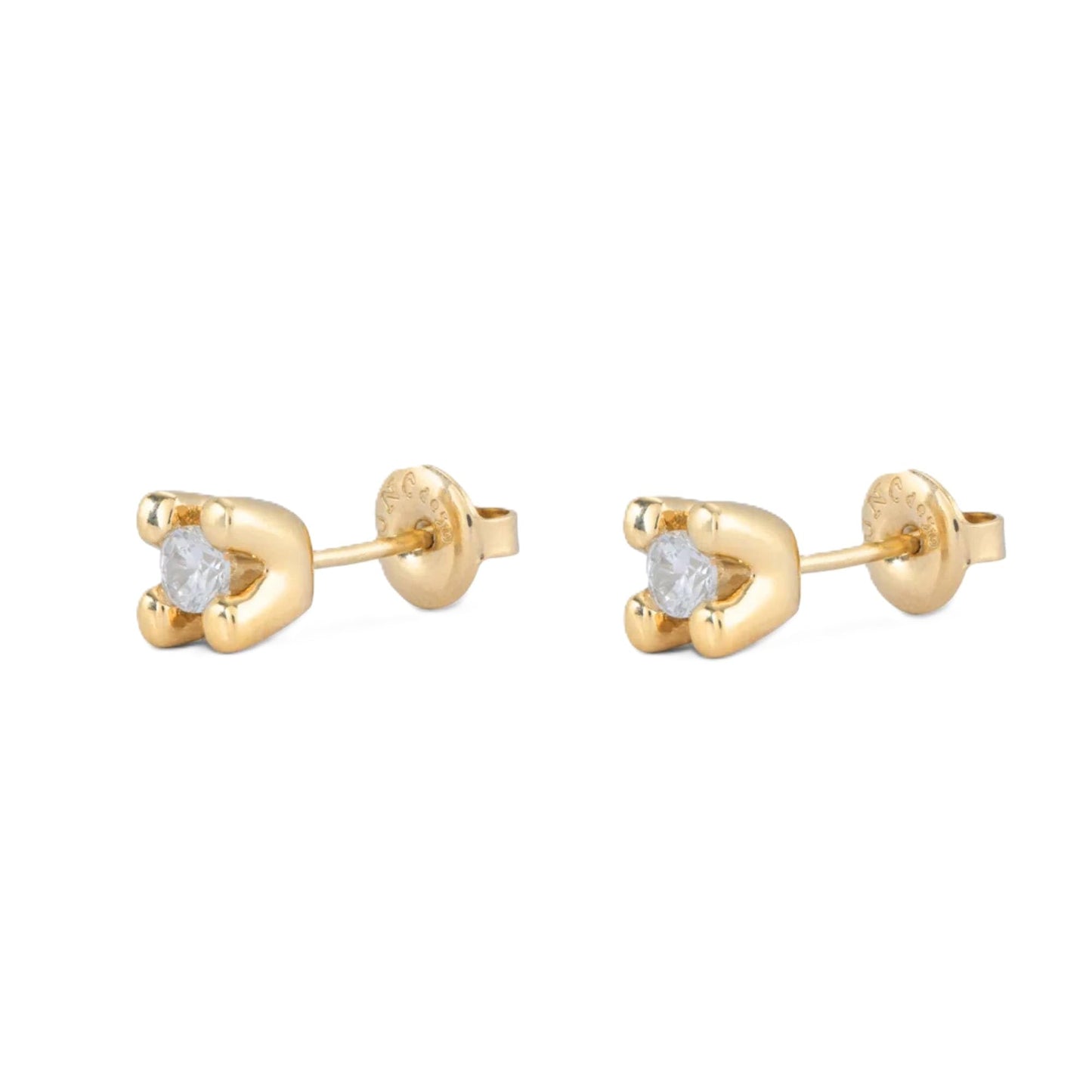 Uno de 50 Divine Cubic Zirconia Necklace & Crystal Stud Earrings Set, 18K Gold-Plated Jewelry Bundle