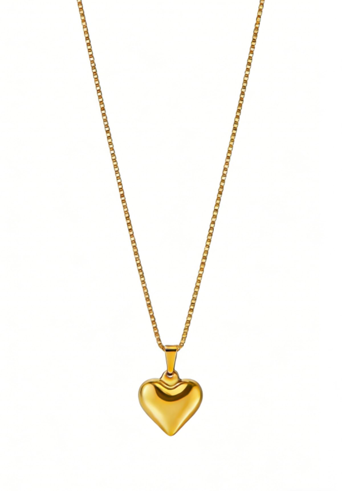 18k Gold Plated Heart Necklace for Women, Adjustable 18-20 Inch Love Heart Pendant Choker, Elegant Gift for Valentine's Day, Anniversary, Birthday for Her, Girlfriend, Wife (Asymmetrical Contemporary)
