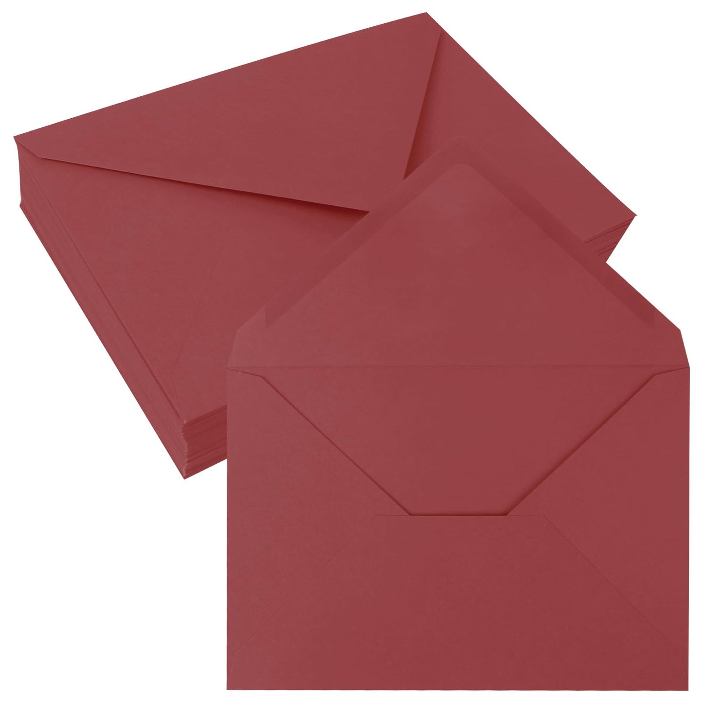 JAGERGREEN 50 Pack 5x7 Envelopes Letter Size, Red A7 Envelopes Self Seal for Wedding Invitation, Envelope 5.4x7.6 for Greeting Cards, Photos, Baby Shower, Graduation, Thank You Cards, Announcements