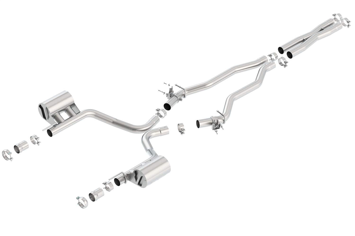 BORLA 140641 Cat-Back System for 2015-2023 Dodge Challenger SRT 392/392 Hemi/Scat Pack 6.4L V8 AT/MT RWD With MDS (cyl. deactivation) Valves. BORLA Does NOT Include Tips Use Factory Bezel/Valance.