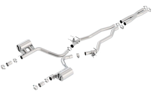 BORLA 140641 Cat-Back System for 2015-2023 Dodge Challenger SRT 392/392 Hemi/Scat Pack 6.4L V8 AT/MT RWD With MDS (cyl. deactivation) Valves. BORLA Does NOT Include Tips Use Factory Bezel/Valance.