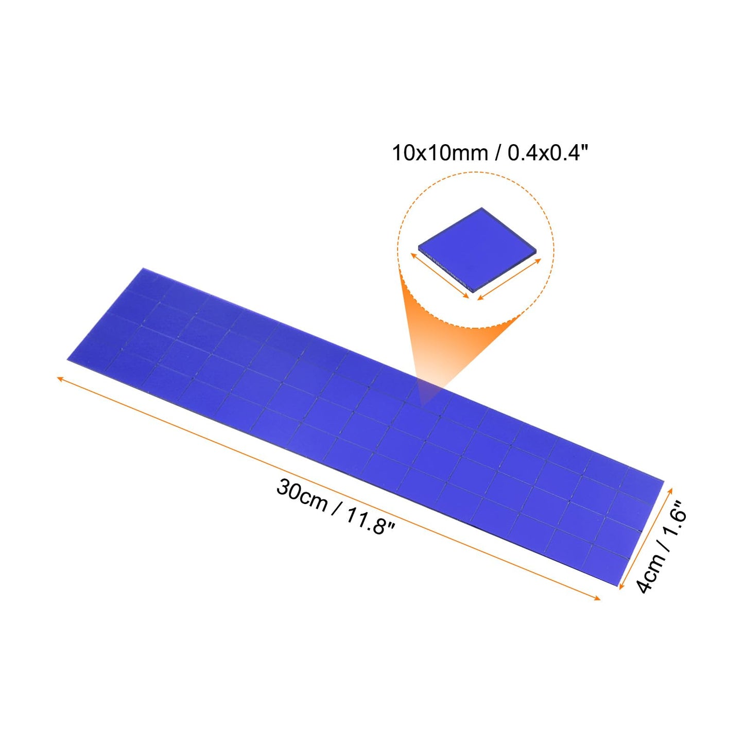HARFINGTON 15 Sheet 1800 Pieces Self Adhesive Mirror Mosaic Tiles 10x10mm Small Square Mirror Tiles Sticker Disco Ball Stickers Mini Glass Tiles for DIY Craft Party Home Decoration, Blue