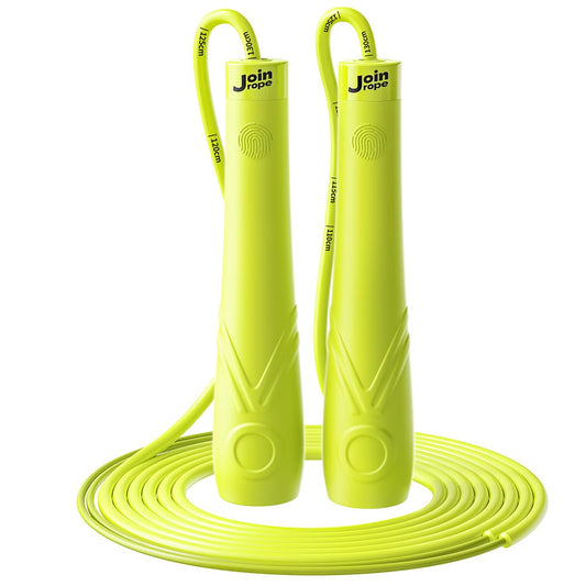 JOINROPE Kids Jump Rope for Children-Adjustable Speed Skipping Rope with Dual Bearings, Segmented Anti-Tangle Cord, Silicone Handles, Indoor Outdoor Fitness Toy for Boys & Girls (Green)