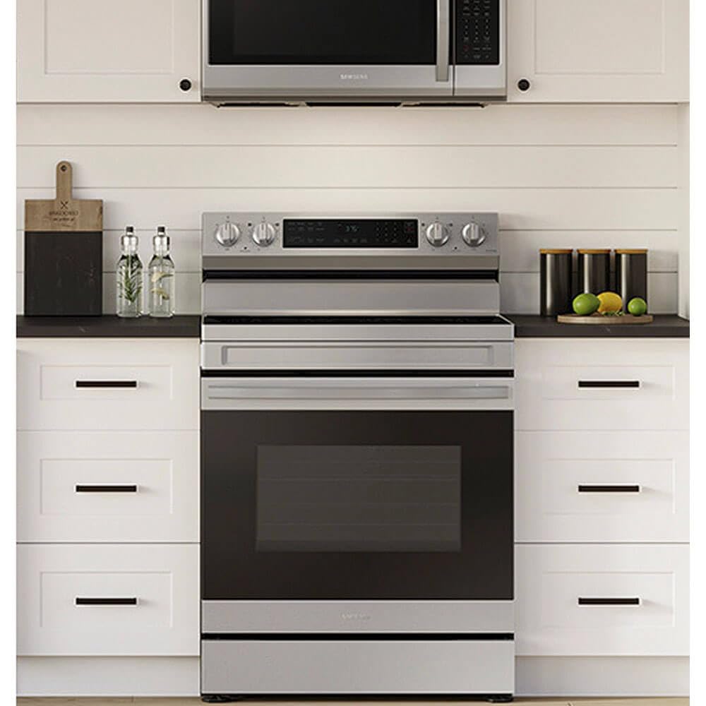 Samsung 6.3 Cu. Ft. Smart Freestanding Electric Range with No Pre-heat Air Fry & Convection, Stainless Steel, NE63A6511SS/AA