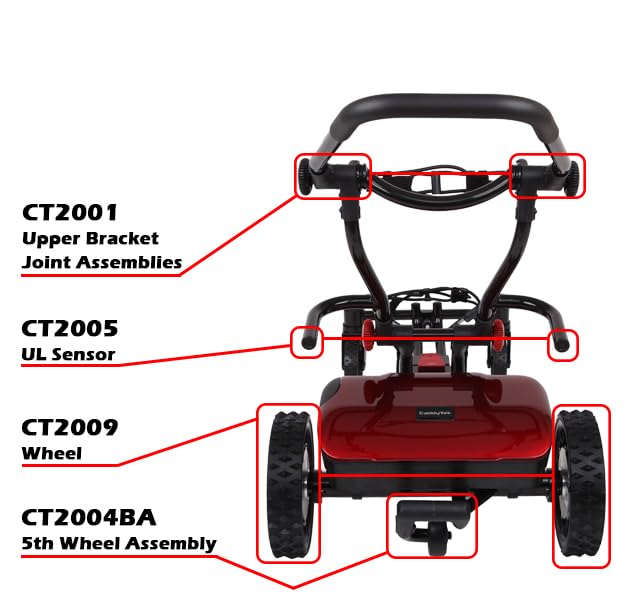 CaddyTrek R2 Red Electric Golf Follow Cart
