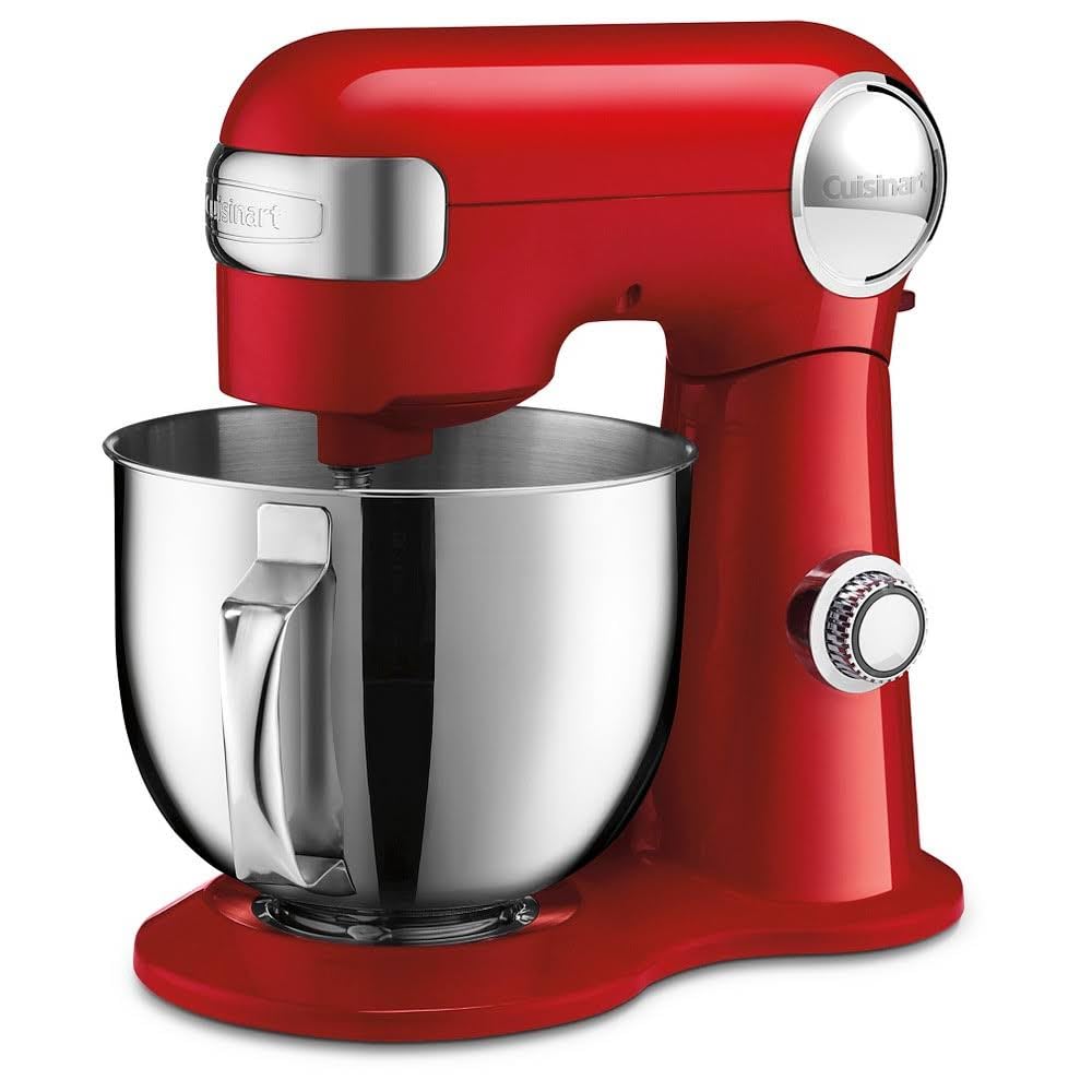 Cuisinart SM-50GR Precision Master 5.5-Quart 12-Speed Stand Mixer with Mixing Bowl, Chef's Whisk, Flat Mixing Paddle, Dough Hook, and Splash Guard with Pour Spout, Dove Gray