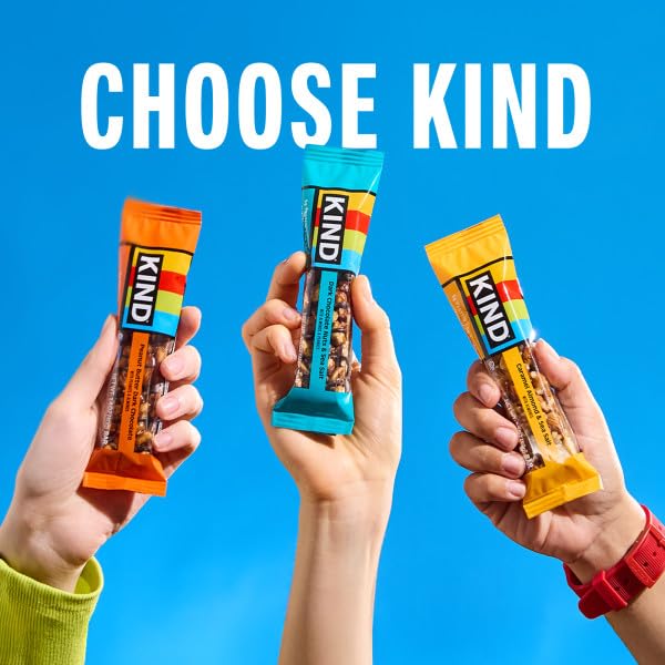KIND Healthy Snacks Bars Variety Pack, Gluten Free, High Fiber Snacks, Cranberry Almond, Dark Chocolate Nuts & Sea Salt, Dark Chocolate Cherry Cashew, 4-6g Protein, 12 Count
