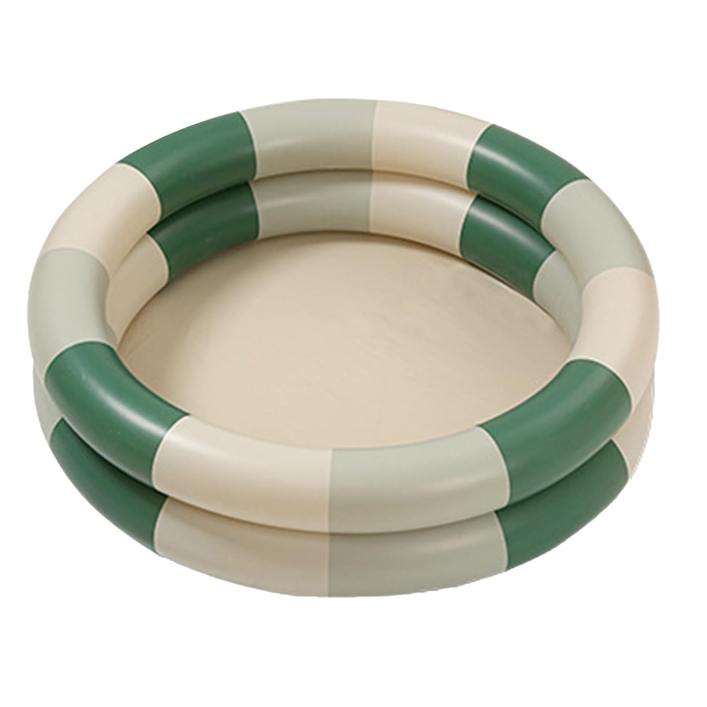 Inflatable Baby Retro Swimming Pool Family Cute Style Thickened Water Pool for Kids Indoor Outdoor Play (Green Stripe)