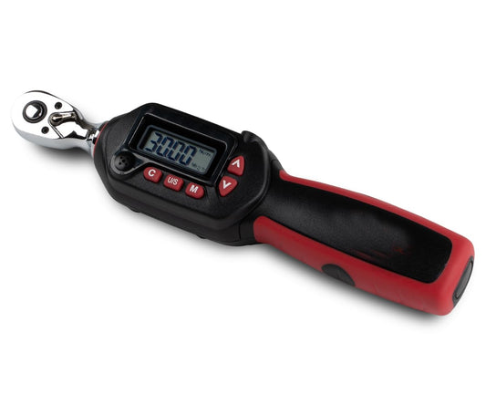 Tapha Tools 1/4 inch Compact Digital Torque Wrench 1.11-22.12 ft-lbs (1.5-30 N-m) Torque Range ±2% Accuracy, LED and Buzzer, Preset Memory, ISO 6789 Tested and Calibrated