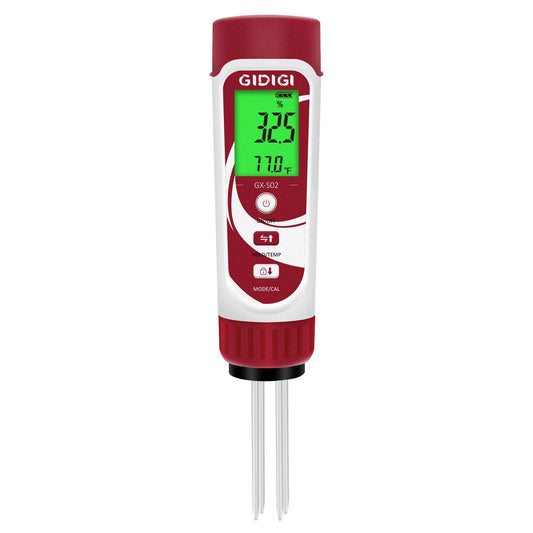 GIDIGI Moisture Meter for Plants, 3 in 1 Digital Soil Moisture Meter，Soil Moisture Meter and Soil EC Meter for Farms, Gardens, Orchards, Home Planting, Indoor Plants, Composting and Other Scenarios