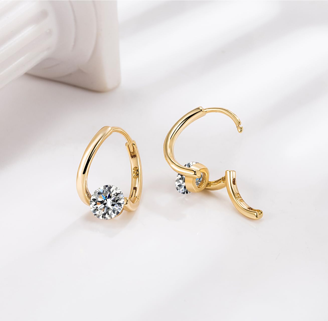 Lovefinity Lymphatic Magnetotherapy Germanium Earrings, Halolux Lymphvity Atheniz Drainage Chunky Gold Hoop Earring Jewelry Gifts For Women