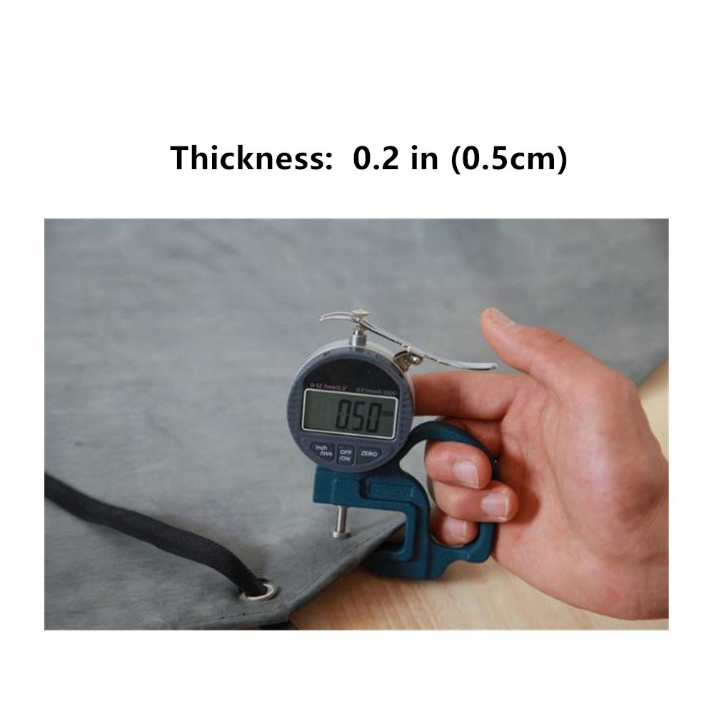 TonLing Thick Rubber Apron, 47.2 x 33.5 Inch Waterproof, Long Chemical Resistant, Adjustable for Dishwashing, Cleaning Fish, Gardening, Lab Work, Butcher and Dog Grooming, Grey