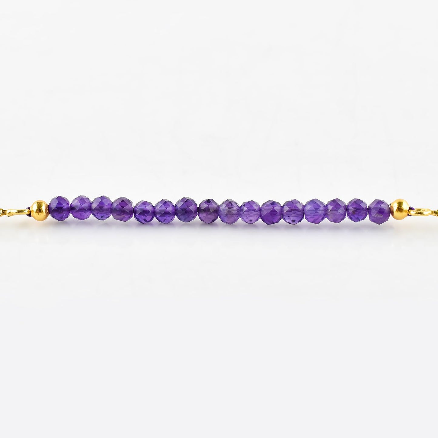 InfinityGemsArt Amethyst Bracelets For Women, Natural February Birthstone Jewelry, Dainty Purple Beads Stone Bolo Slider Crystals Gemstones, 14K Gold Plated Chain, Birthday Valentines Day.