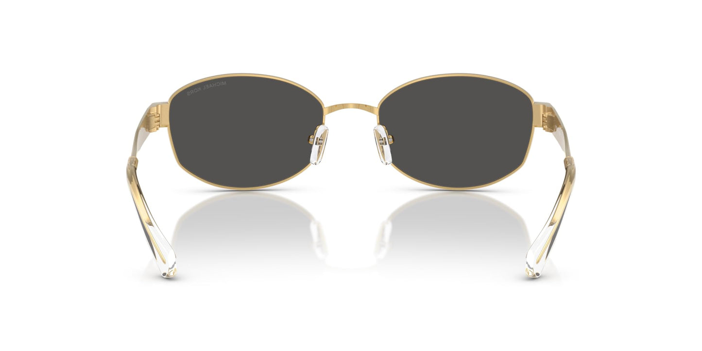 Michael Kors MK1161 Monte Carlo Sunglasses, Yellow Gold/Dark Grey Solid, 56 mm