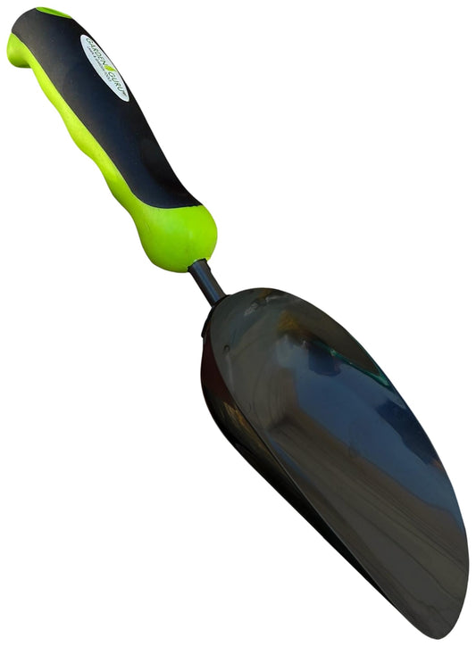 Garden Guru Super Strong Garden Scoop Trowel Shovel Transplanter – Strong Carbon Steel - Rust Resistant – Ergonomic Grip – Perfect Hand Shovel for Gardening Transplanting and Digging (2 Pack)