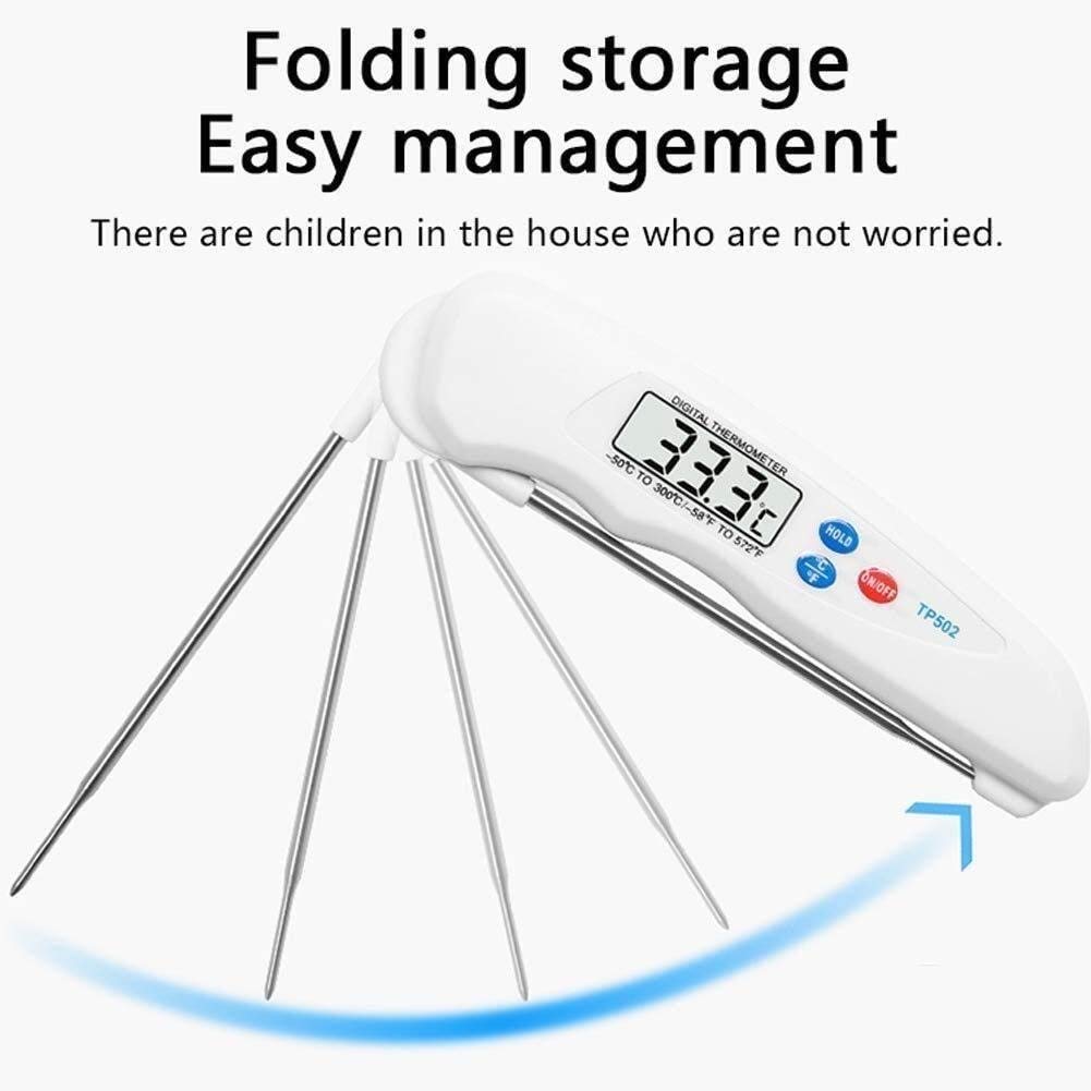 NCRD Meat Thermometer for Cooking Food Thermometer Digital Instant Read Kitchen Cooking Thermometer with Backlight LCD for Grilling/BBQ/Baking/Candy/Liquids/Oil