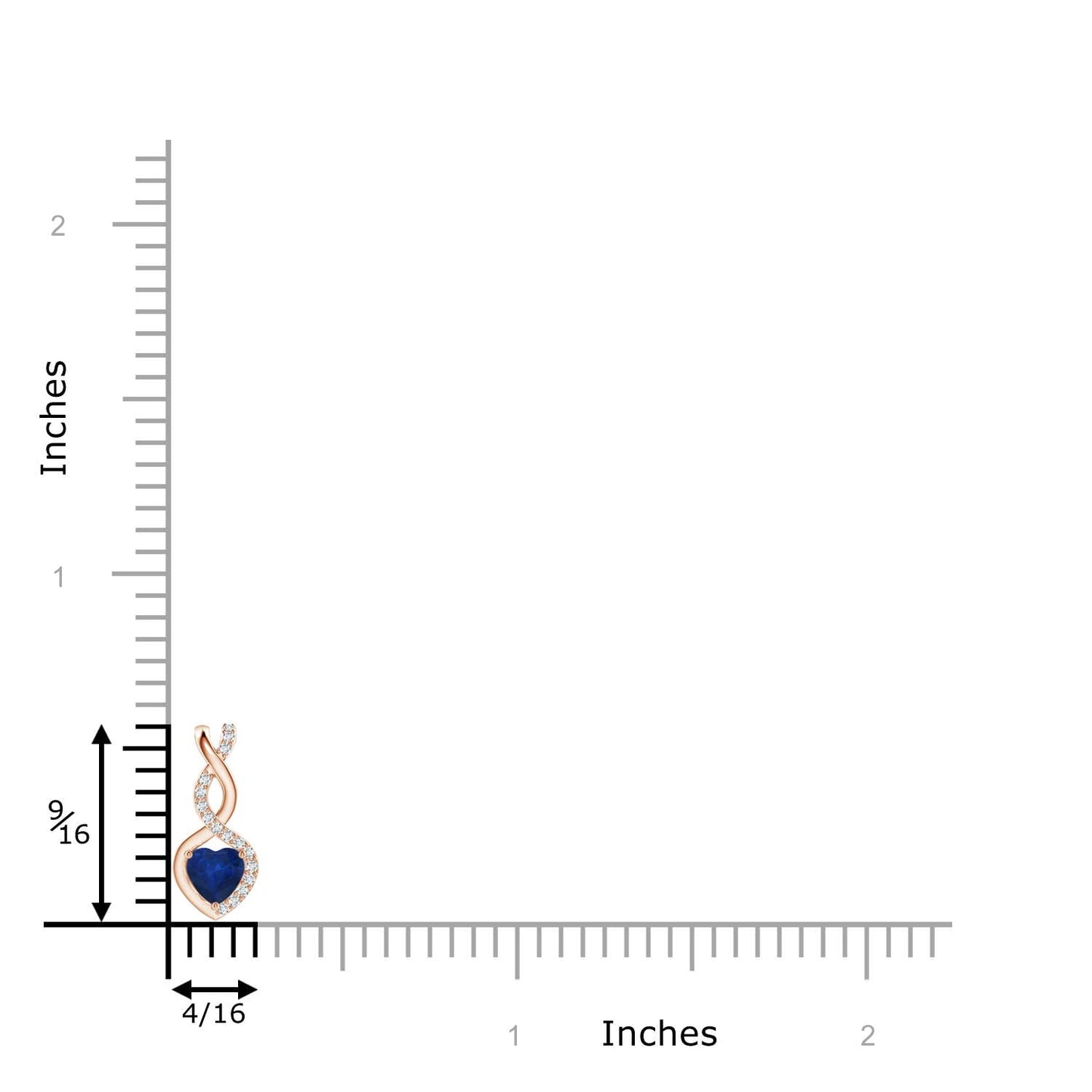 Angara Natural Blue Sapphire Pendant for Women | 0.3 ct Heart Shape Blue Sapphire Diamond Heart Pendant Necklace in Rose Gold | September Birthday, Anniversary, Gemstone Jewelry Gift | AA | 4mm