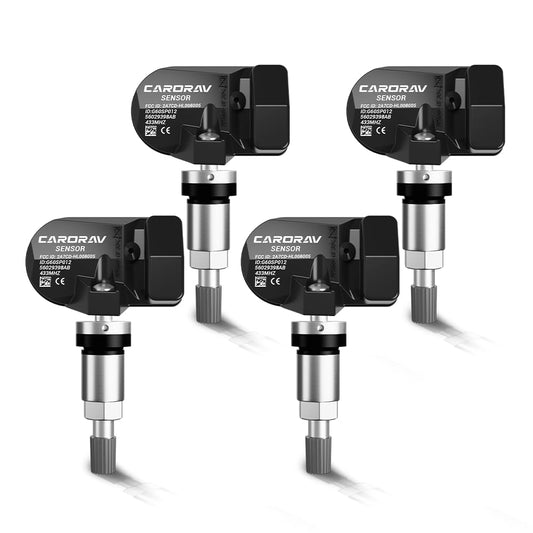 56029398AB TPMS Sensor, Tire Pressure Sensor Replacement for Chrysler Jeep Wrangler, Dodge Ram 1500 2500 3500, Replaces 68142397AA 68241067AA 4-Pack 433MHz