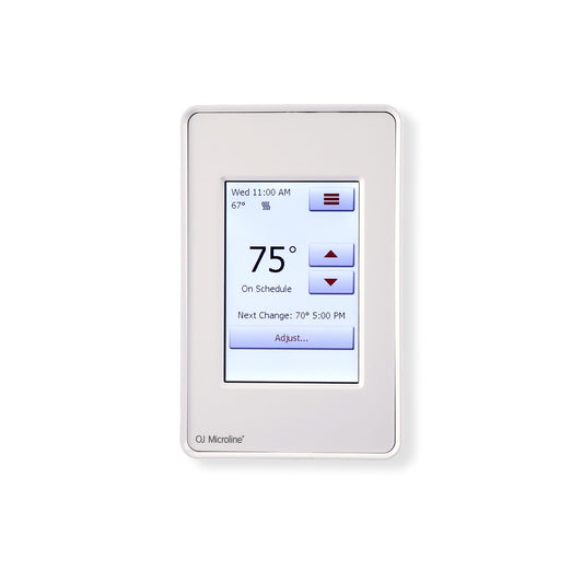 OJ Microline UDG4 Touchscreen Programmable Heated Floor Thermostat w/Class A GFCI - 120/240v Radiant Heat Thermostat - Dual Sensing - Includes Floor Sensor - 3-Year Warranty & USA Product Support