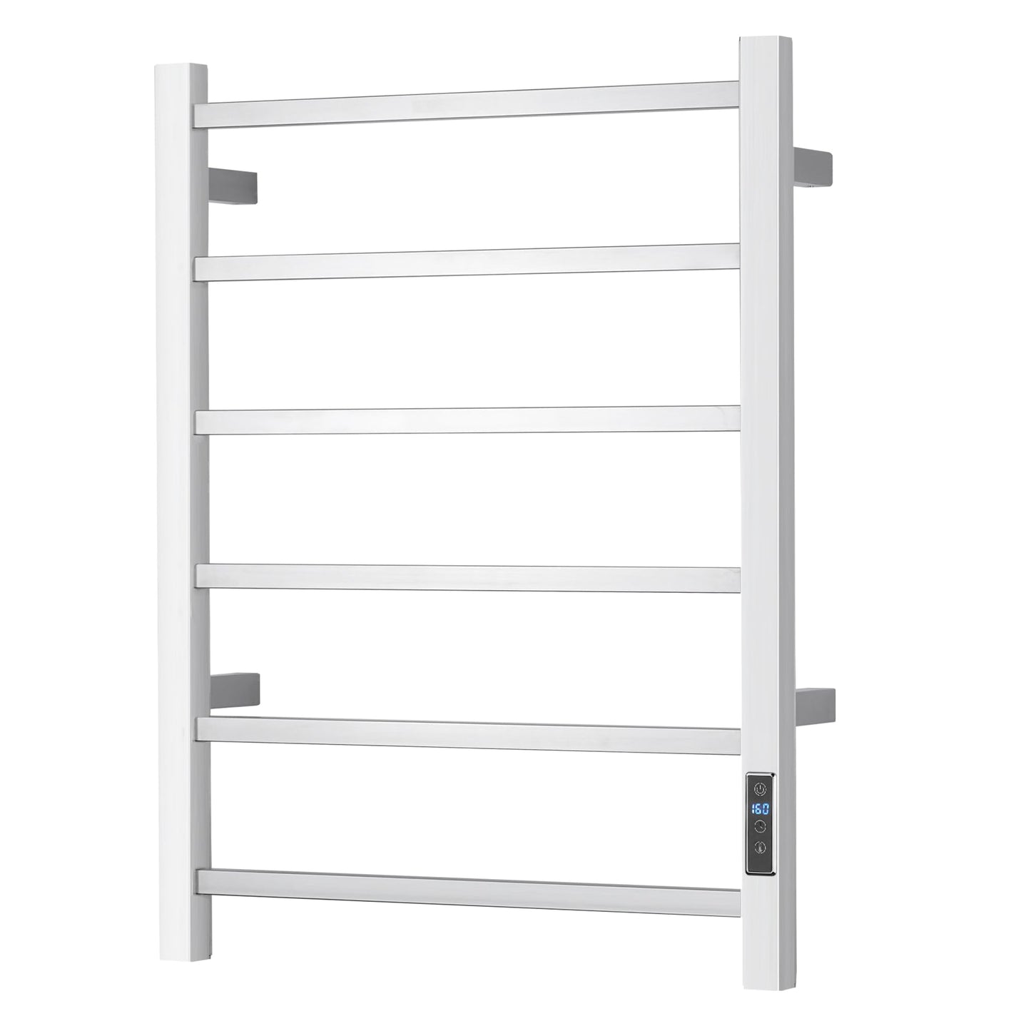 SHARNDY Electric Towel Warmer with Built-in Timer - Wall Mounted Heated Towel Rack Bathroom, Plug-in Design & Brushed Stainless Steel