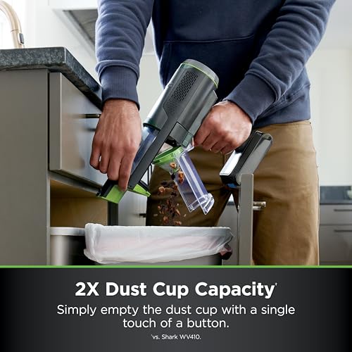 Shark PowerBoost Cordless 2-in-1 Car/Home Handheld PowerVac, Powerful Suction, 40 Minute Runtime, Portable, 3 Cleaning Modes, LED Screen, Furfins Tool, Duster Crevice Tool, Charcoal, BH102