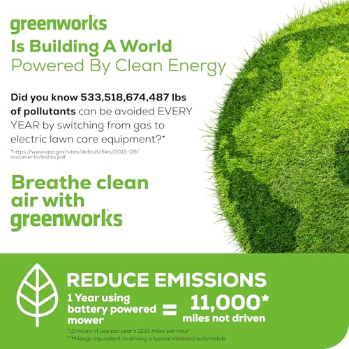 Greenworks 60V 17" Brushless Cordless Push Lawn Mower, 2-in-1 Mulching/Bagging, 4.0Ah Battery and 3A Charger(40min Runtime)