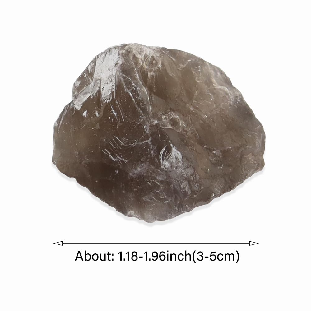 2PCS Natural Raw Stone Healing Crystals Bulk Healing Gemstones for Reiki Tumbling Fountain Rocks Meditation Garden Home Decor (Smoky Quartz)