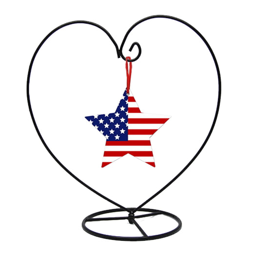 Archi Heart-Shaped Ornament Display Stand Iron Pothook Stand for Hanging Glass Terrarium (Heart-1)
