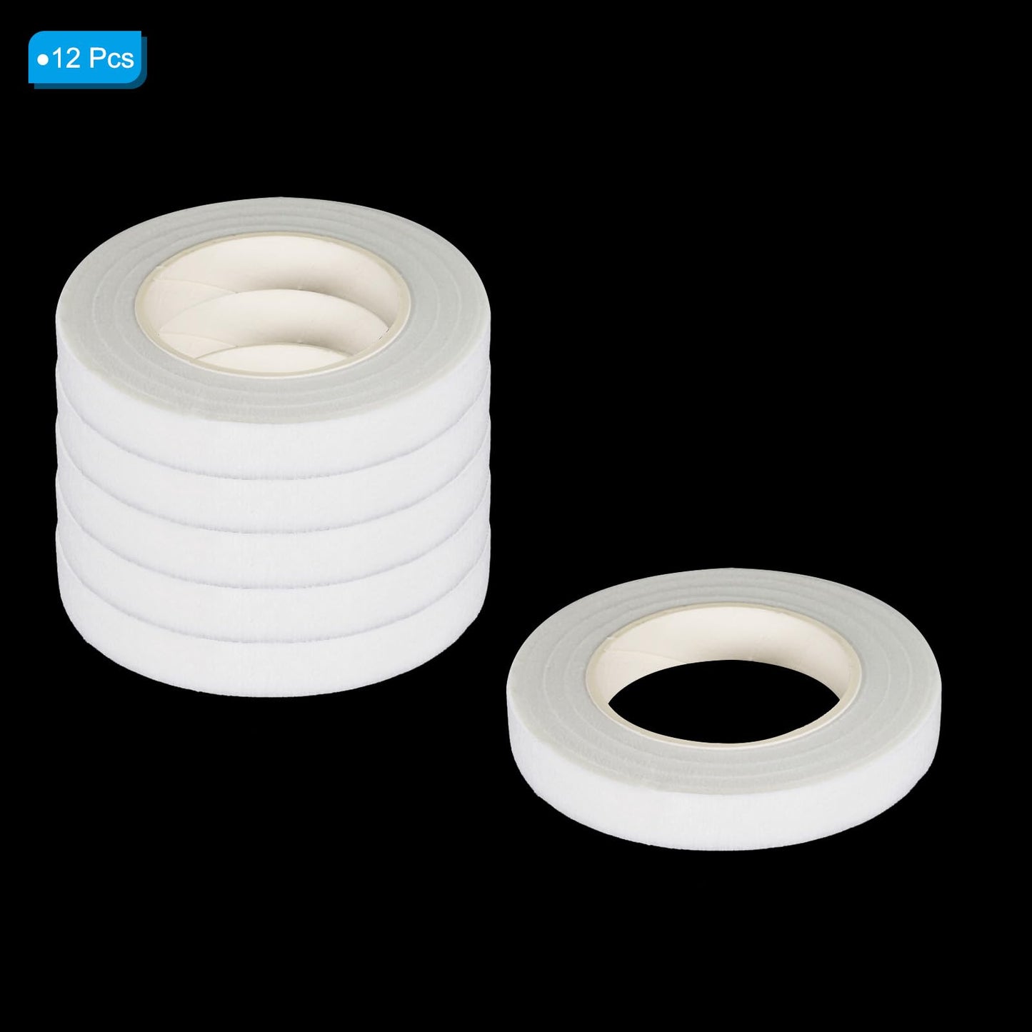 PATIKIL 30 Yard Floral Tapes, 12 Roll Florist Tape Crepe Paper Flowers Bouquets Tapes Waterproof for Bouquet Stem Wrapping, White (27 Meters)
