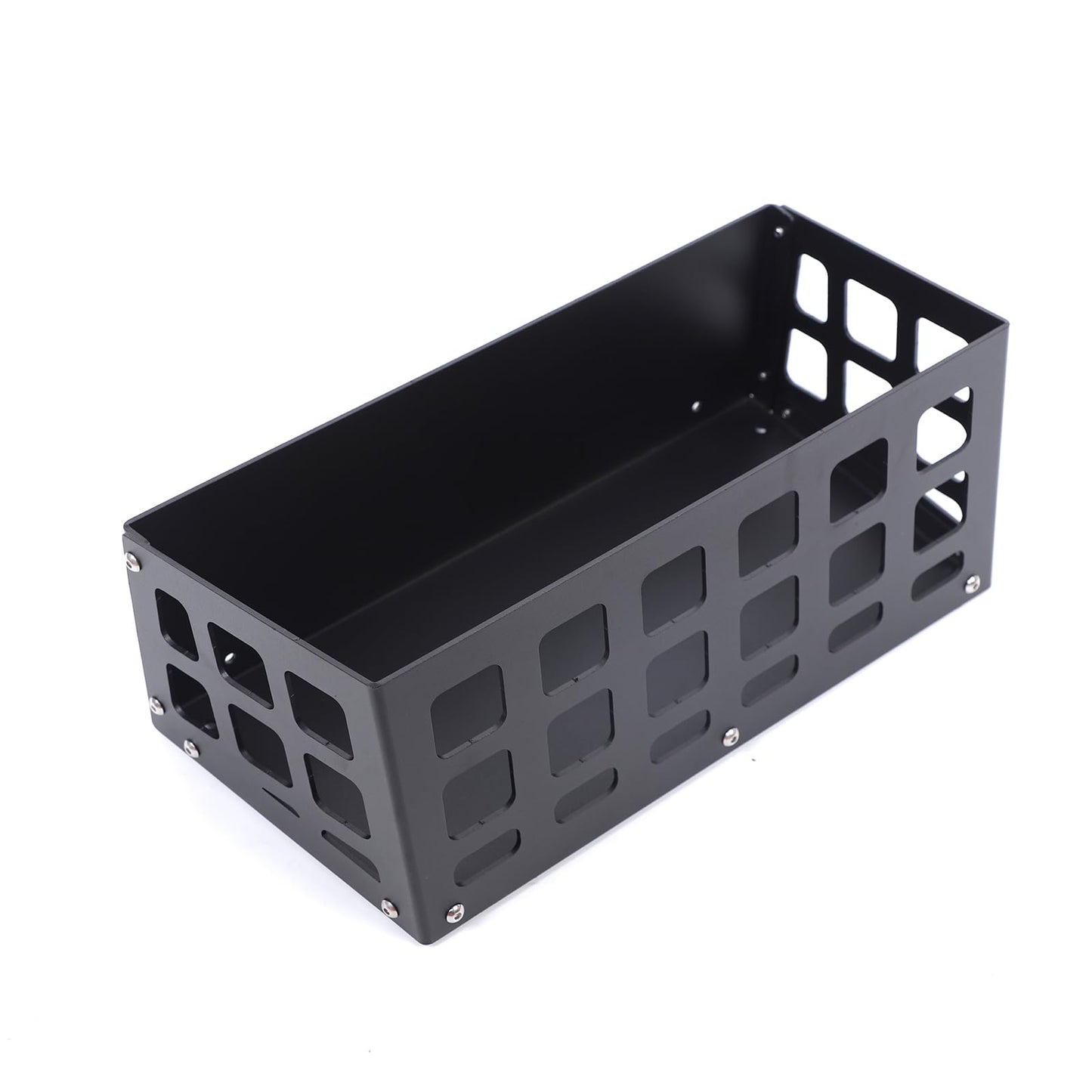 Suetlcoity Aluminum Rear Trunk Cargo Organizer Compatible with 2024 2025 2026 Hummer EV Accessories Trunk Storage Management System Rack Modular Storage Box Basket (Left Side-Black)