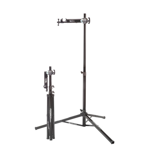 Feedback Sports | Sport-Mechanic Bicycle Repair Stand | Bicycle Workstand W/Tripod Base | Lightweight and Durable | Aluminum Steel Hybrid Construction | Black (Black, Sport Mechanic)