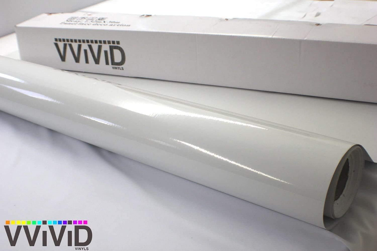 VViViD White Gloss Vinyl Wrap Roll with Air Release Technology (20ft x 5ft)
