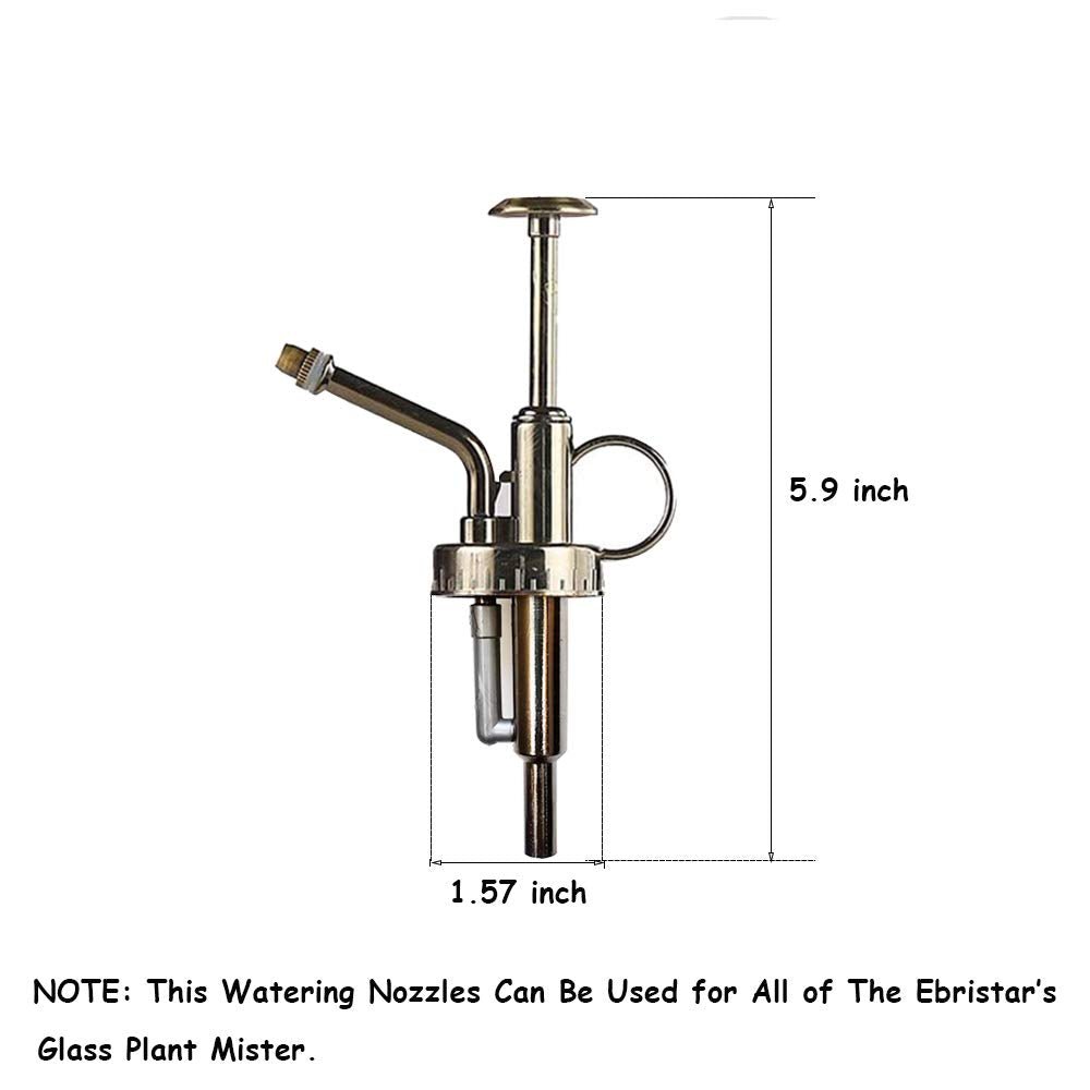 Ebristar Sprayers Watering Nozzles, Plastic Bronze Top Pump, Replacement for Glass Plant Mister Spray Bottle