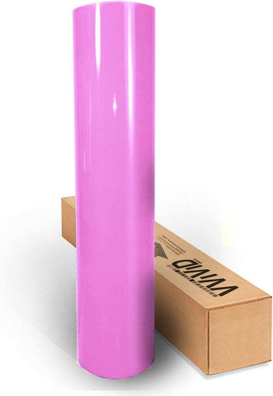 VViViD Pink Gloss Car Wrap Vinyl Roll with Air Release Adhesive 3mil-VViViD8 (50ft x 5ft (Full Car Wrap Roll))