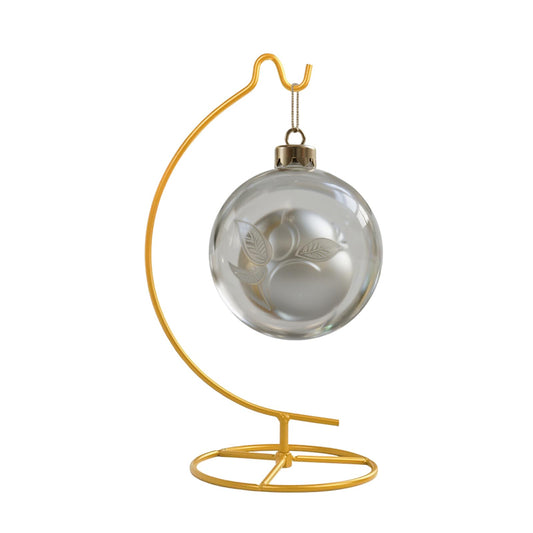 MADOCEGO Ornament Display Stand,Assembled Display Stand with Hook,Iron Pothook Stand for Hanging Glass Globe, Air Plant Terrarium, Home Wedding Decoration ( Gold )