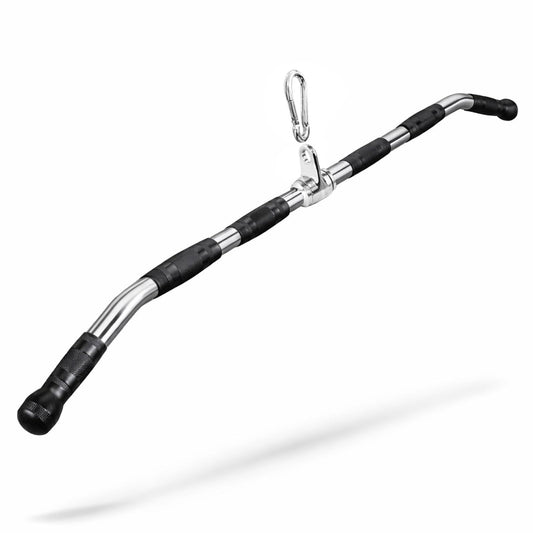 Avoirdus 47" LAT Pulldown Bar Attachment for Cable Machine, Heavy Duty Steel Curl Bar with 360° Swivel & Rubber Grip, Wide Close Neutral Grip Handles for Back Strength Training Home Gym