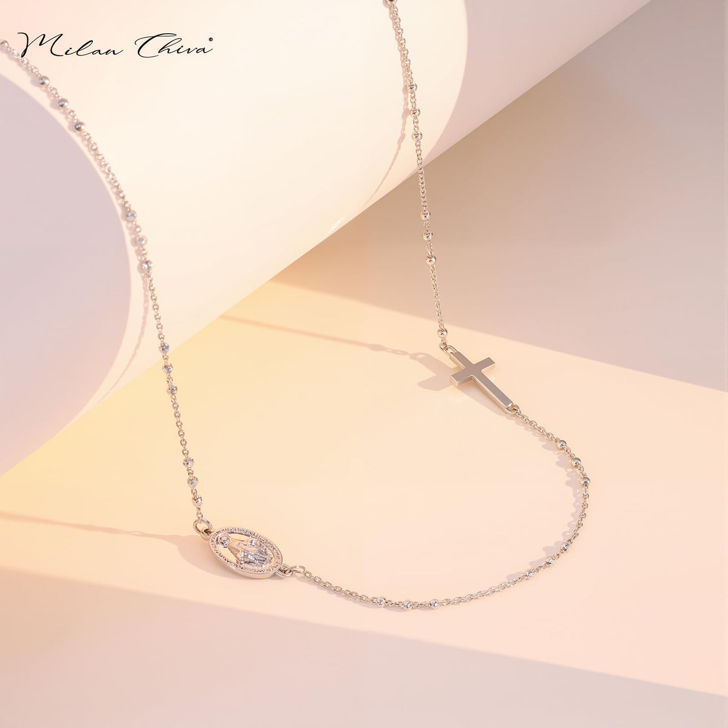 Milan Chiva Gold Plated Necklaces for Women 14K Gold Plated Chain Lightweight Dainty Jewelry MNS-1040SL