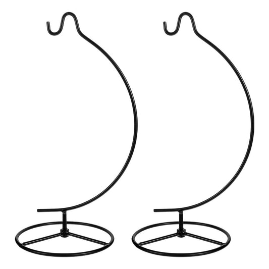 NUOBESTY 2pcs Moon-shaped Hanging Ornament Display Stand Iron Hook Rack for Air Plants Tillandsia Planter Holder Home Decoration Indoor Use