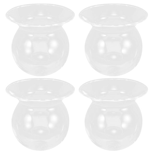 Angoily 4pcs Glass Flower Vase Set Globe Shape Glass Planter for Plants Hydroponic Propagation Terrarium Indoor Home Décor