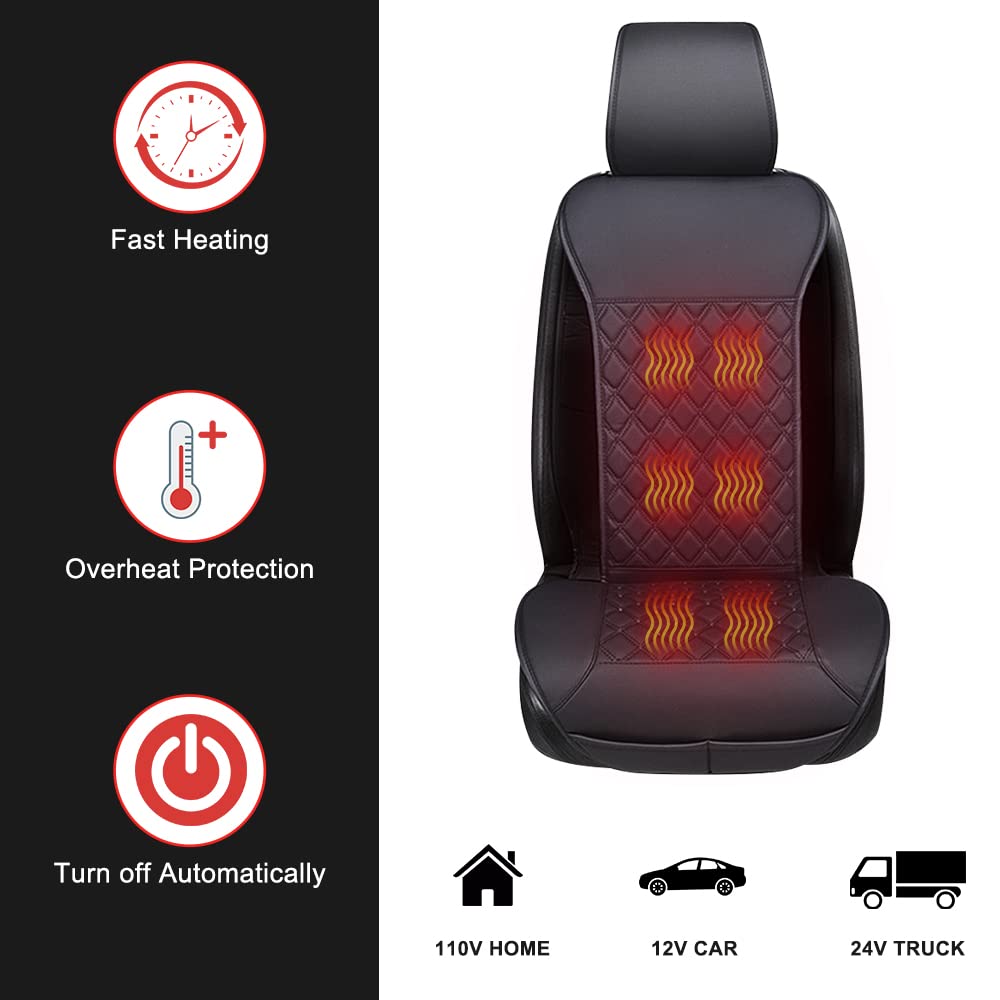LUSRAIT Universal Seat Cushion, Comfortable Seat Cover with Full Back Support in Winter