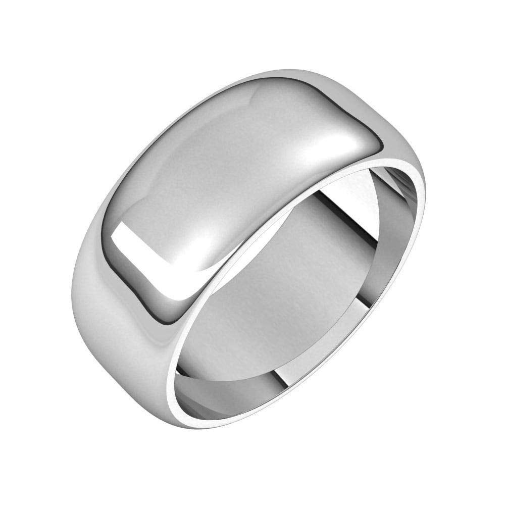 Sonia Jewels Solid 925 Sterling Silver 8mm Wedding Band Ring Mens Heavy Thick Classic Plain Traditional - Size 10