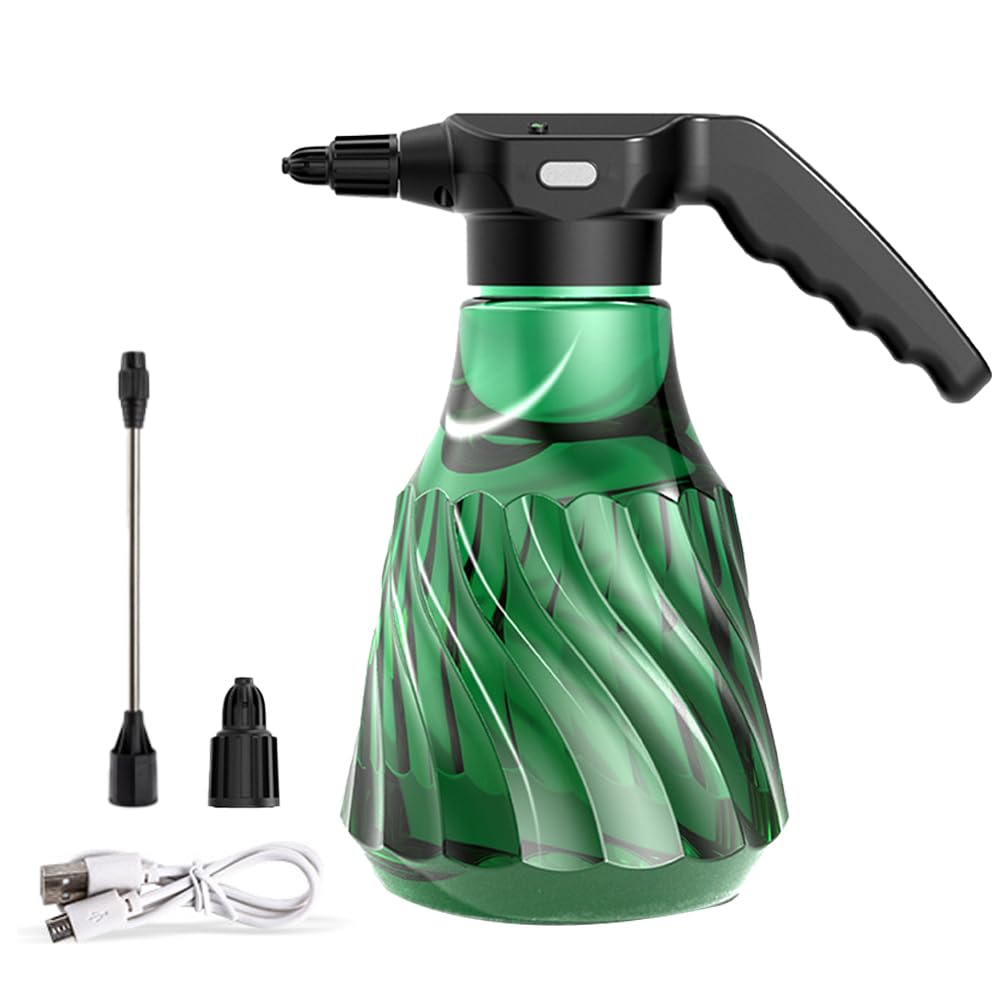Large Capacity Electric Plant Mister, Rechargeable Sprayer for Indoor & Garden, Battery Powered with Adjustable Nozzle, Fine Mist & Continuous Spray