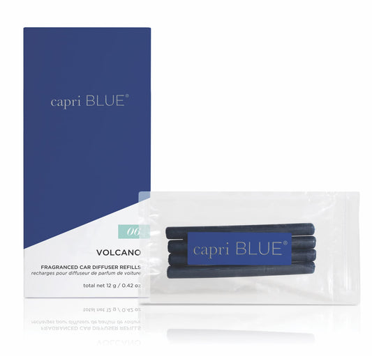 Capri Blue Volcano Fragranced Car Diffuser with Refills - Volcano Car Air Freshener Diffuser - Includes Tropical Fruit Scented Refills