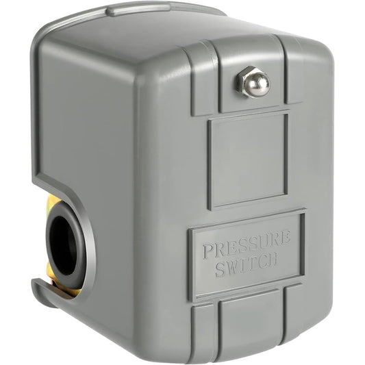 YSD Pressure Switch for Well Pump, 40-60PSI, Adjustable Differential, 1/4" NPT, Automatic, Grey