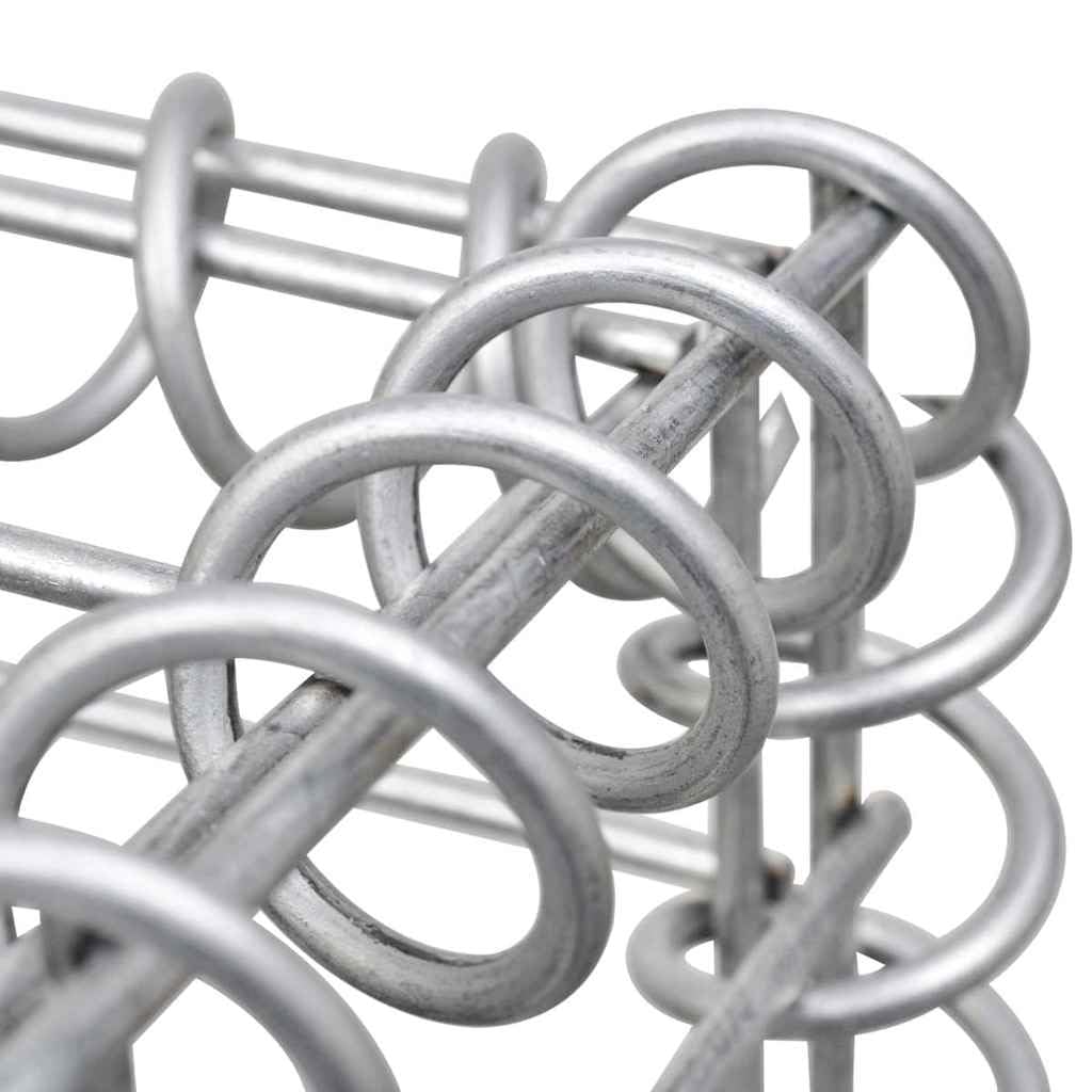 YAFF Hexagonal Gabion Raised Bed in Silver Galvanized Steel, 39.4 x 35.4 x 39.4 inches - Heavy Duty 1400 kg Capacity