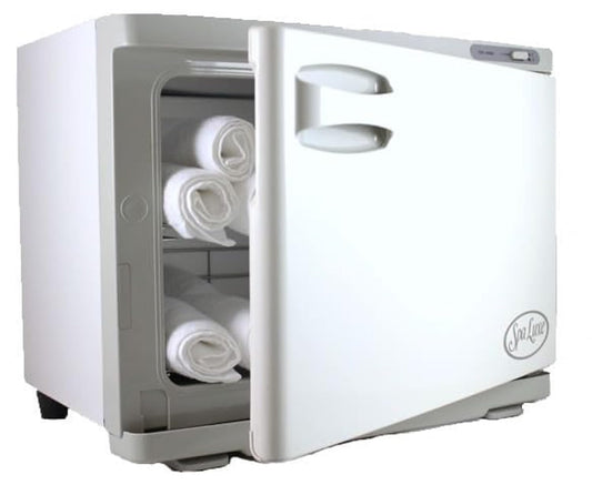 Spa Luxe - Hot Towel Warmer Cabinet - Professional Esthetician Spa and Facial Steamer for Salon Equipment and Barber Shop - Towel Heating Machine - Freestanding, SL18 - Gray